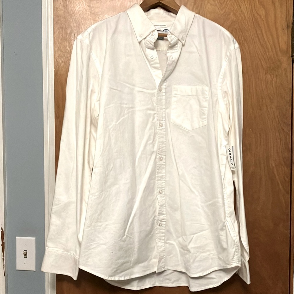 NWT white button down shirt